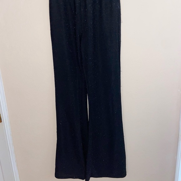 Sparkle glitter trousers flare leggings party bell bottoms y2k going out pants - Picture 4 of 10